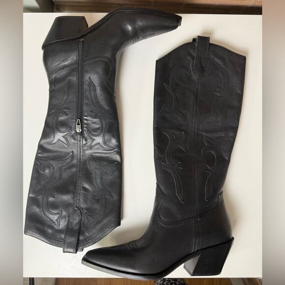 Dolce Vita Samsin Boots in Black Leather 9.5 - Picture 3 of 12